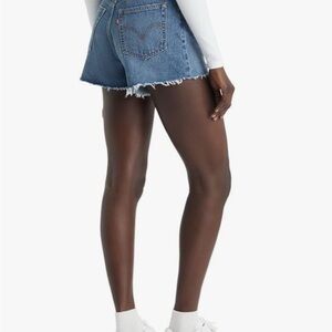 Levi's Blue High Waist “Mom” Denim Shorts